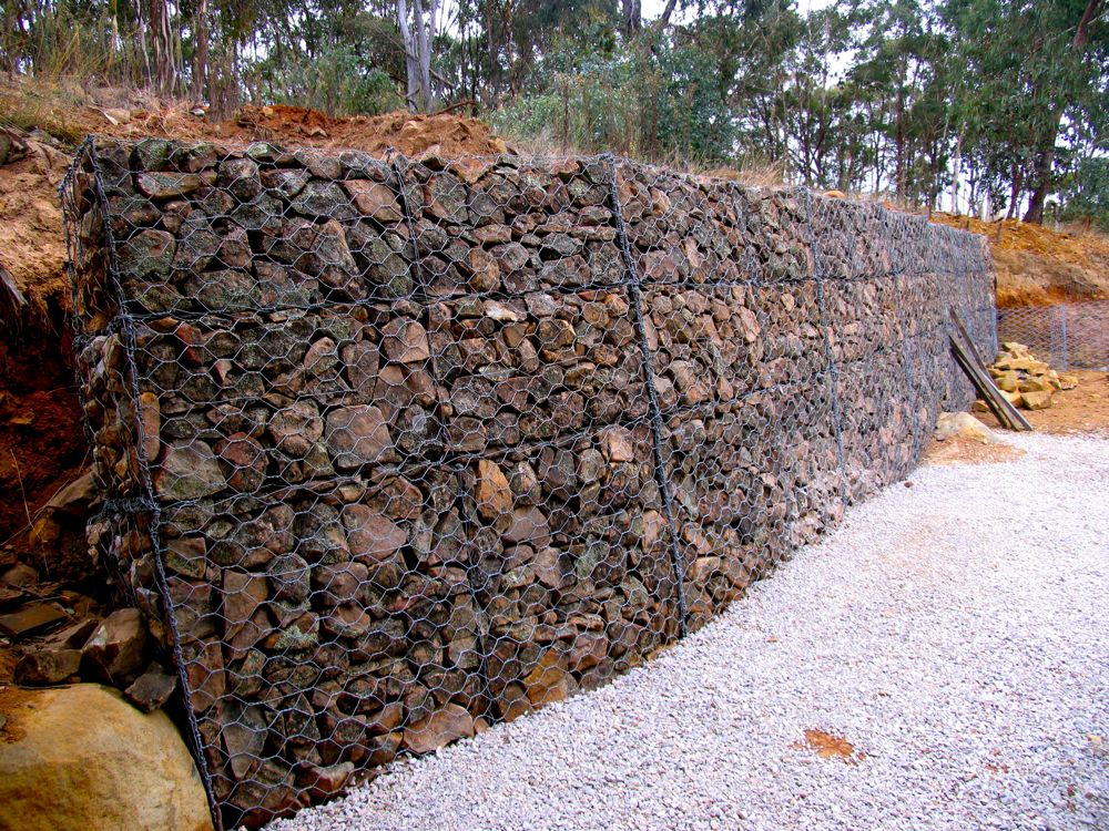 Curved Gabion Wall