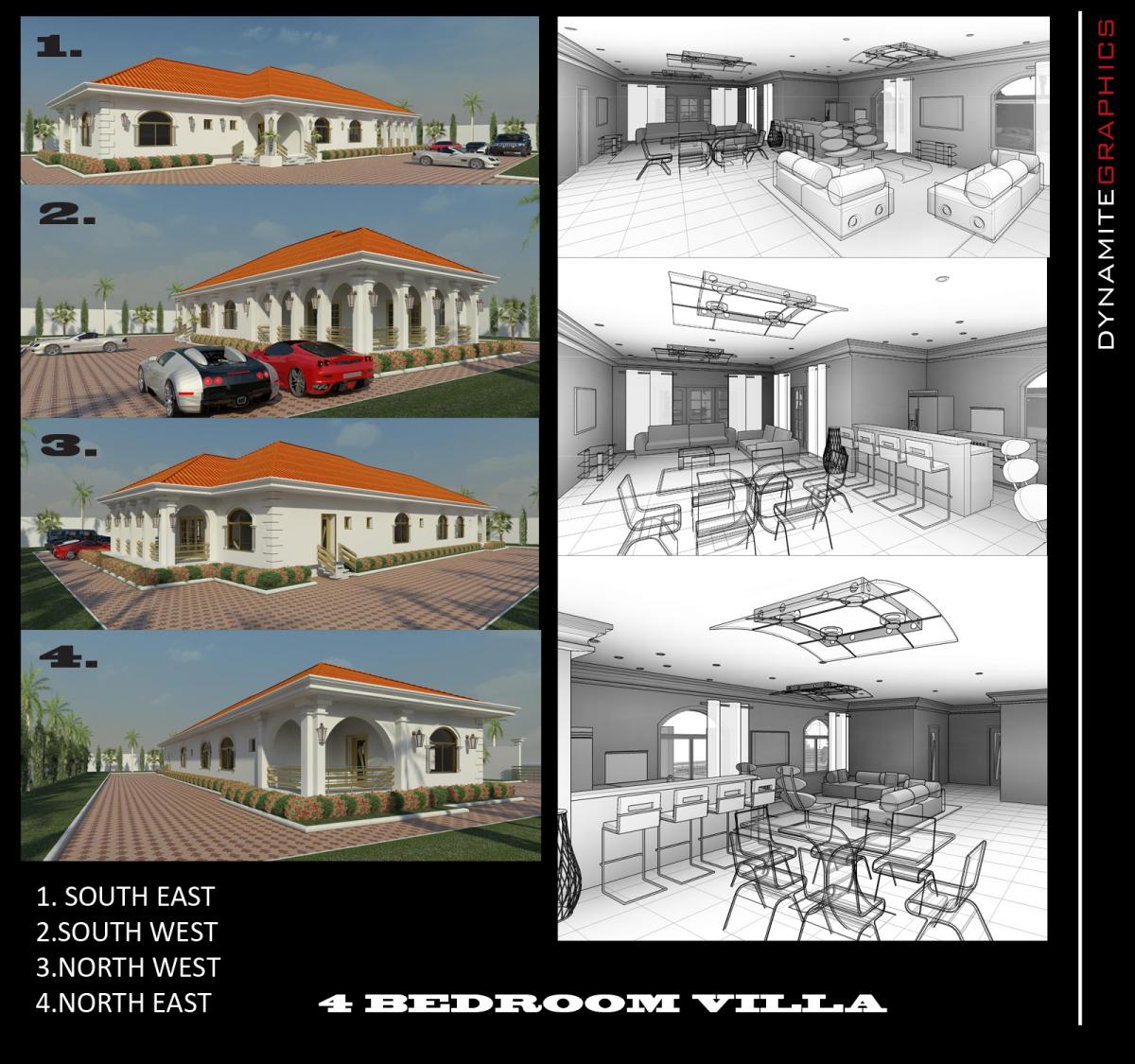 4 bdrm villa perspectives