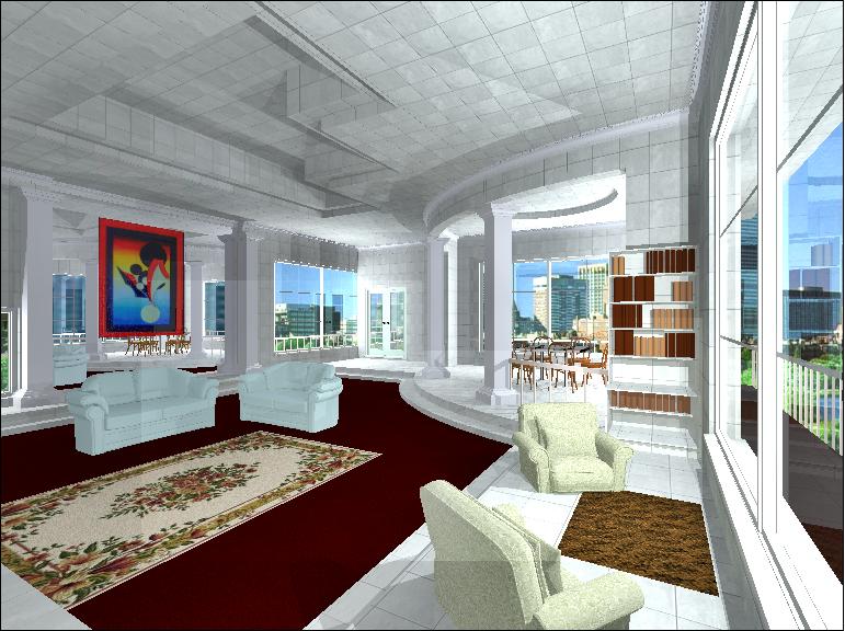my first interior with revit model and Artlantis r