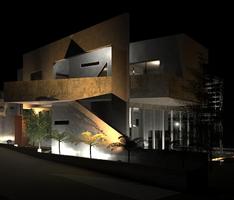 house design night scene