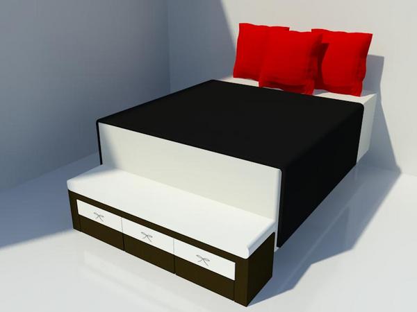 RevitCity.com | Object | Foot of Bed Bench with Storage