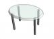 Glass Oval Table 2' x 3'