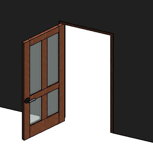 Door Single Parametric w/Materials