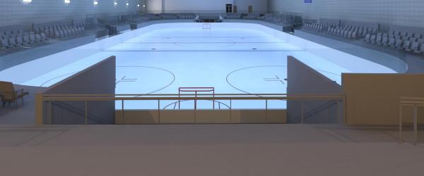Hockey Arena with walking track