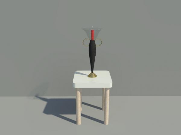 Tall Candlestick with vase
