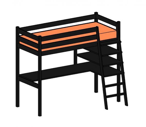 A revised IKEA Stora Loft Bed (with desk )