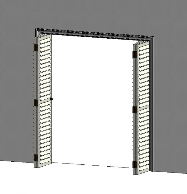 Double - Bi fold Louver door (open)