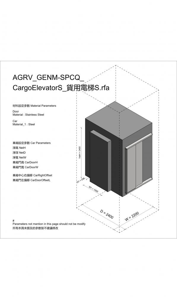 AGRV_GENM-SPCQ_CargoElevatorS_貨用電梯S