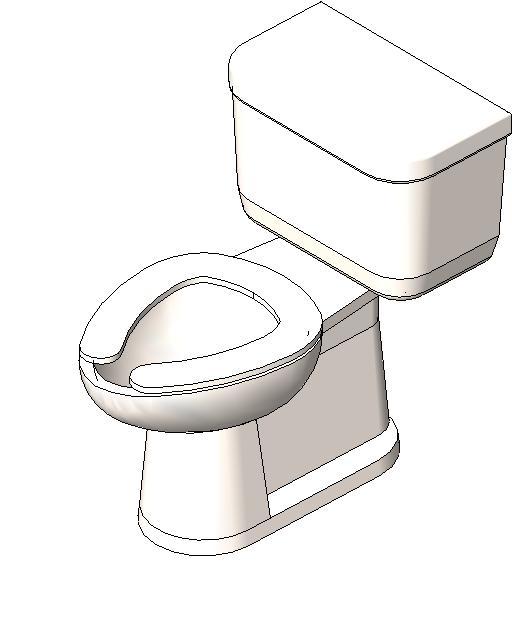 Toilet - Tank - 3D
