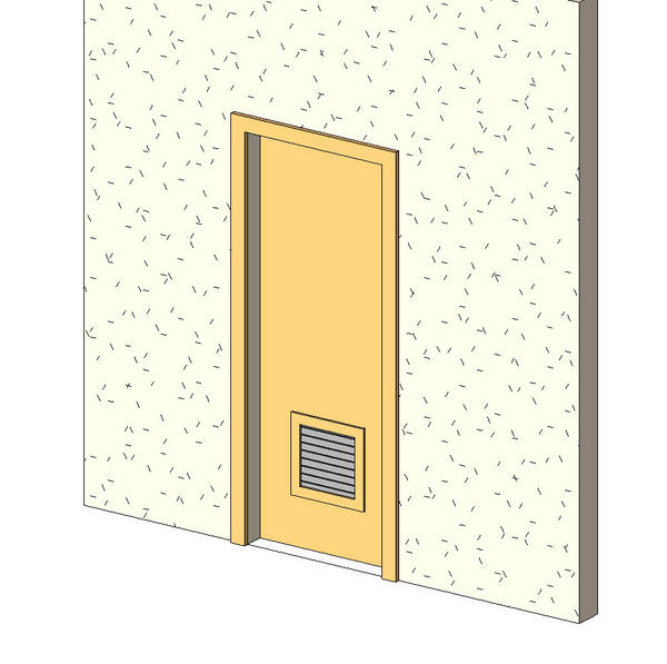 Object SINGLE FLUSH DOOR W/ LOUVER