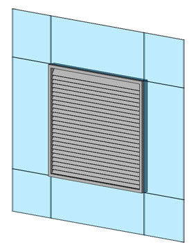 A parametric curtain panel louver.
