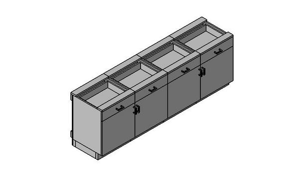 Parametric Casework - Multiple Cabinets - Base - 2 Doors - 2 Drawers