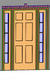 Front door w/ header and sidelights