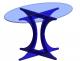 Dining Table - Oval Glass Top