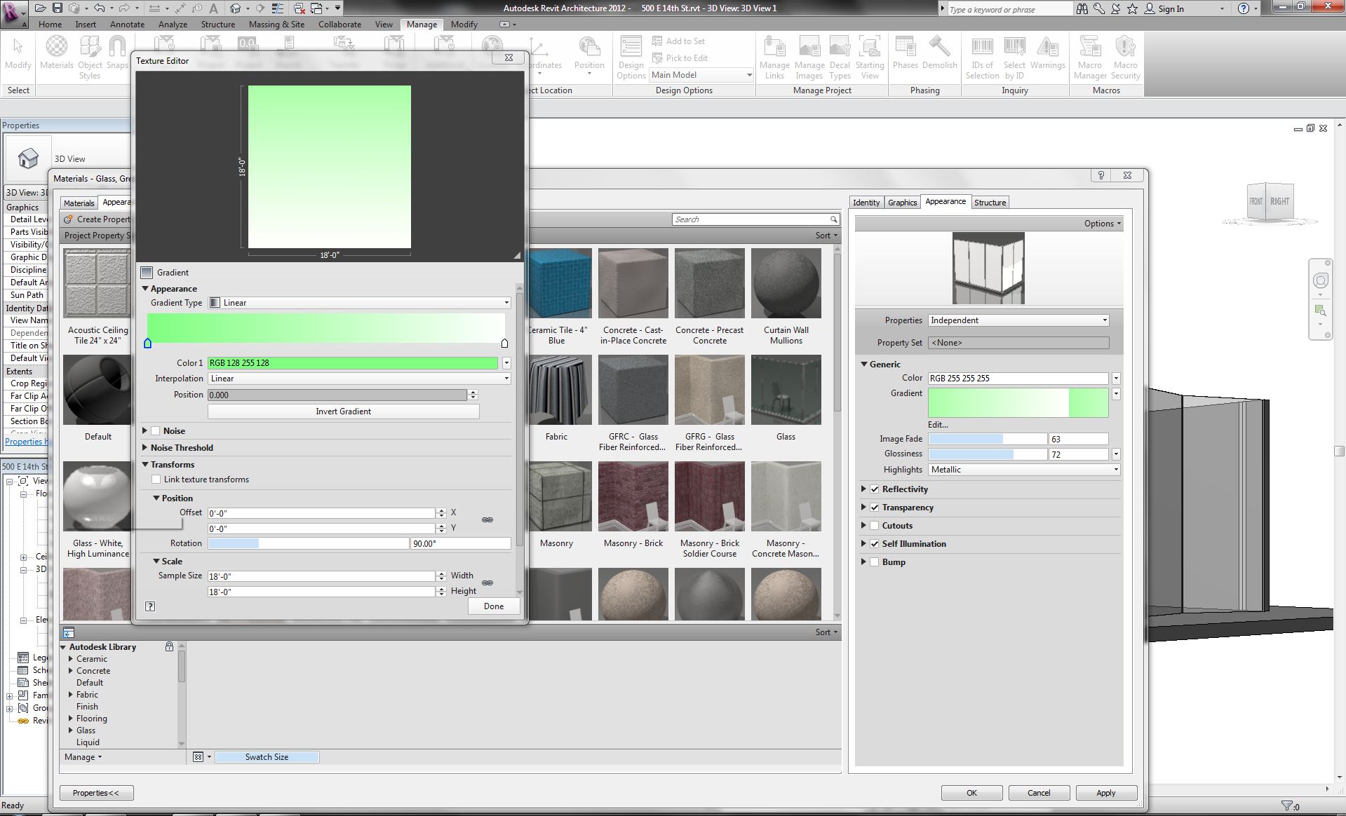 Rendered Color Gradient Not Aligning