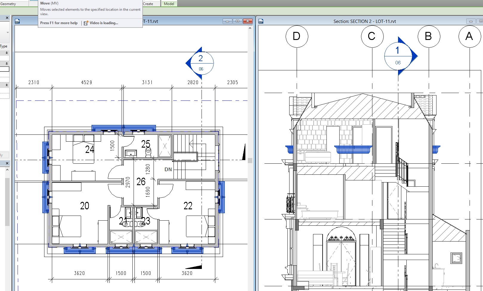 RevitCity com Generic Model behind Section Cut 