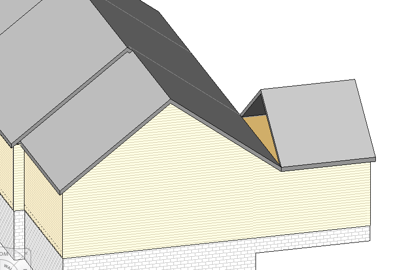 RevitCity.com Extending one gable roof into another