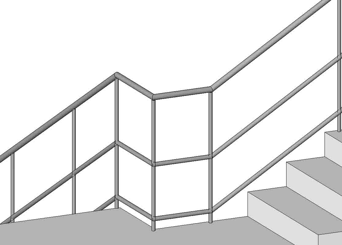 RevitCity.com | extra line monolithic stair and tight railing