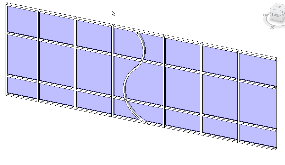 RevitCity.com | to create Curved Mullions inside a curtain wall