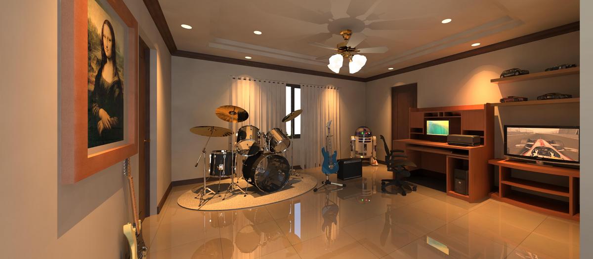 Interior Perspective 4 - Music/Games Room