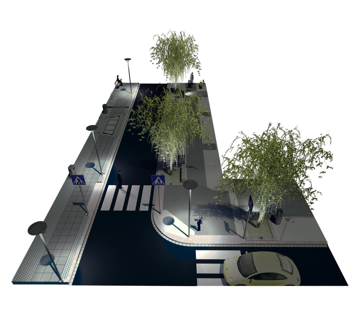 Link Landskap_Street at night