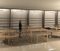 retail interior shoes area