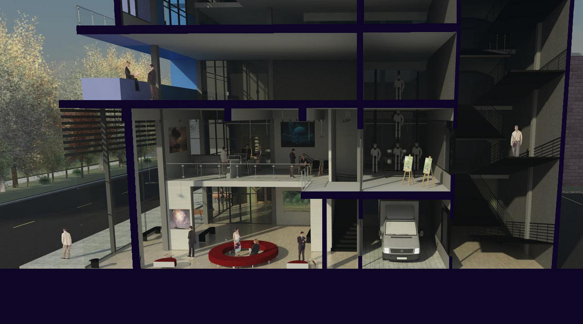 Section Perspective: South Side of Gallery