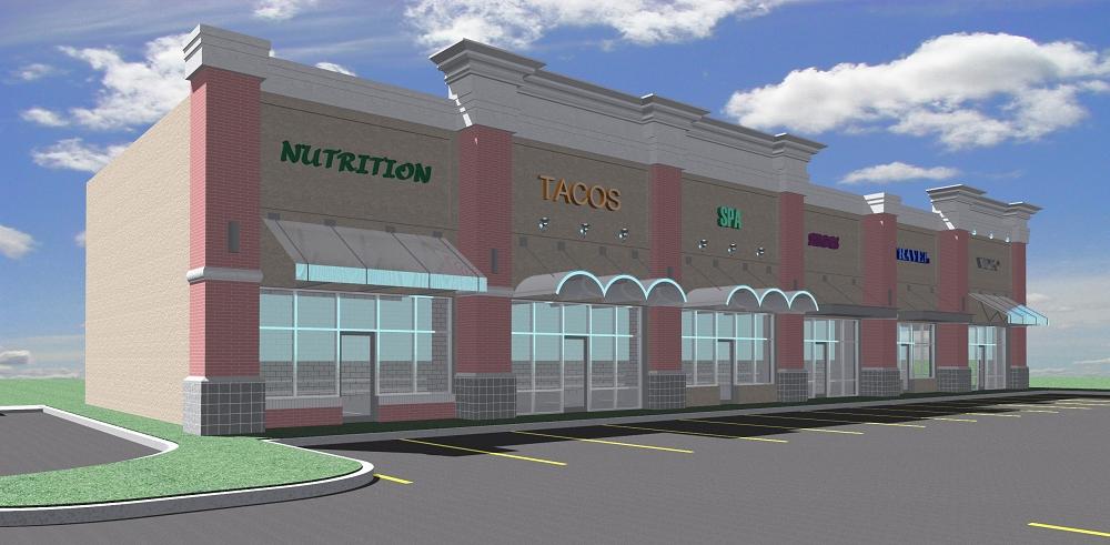 This is Building A of a series of retail buildings