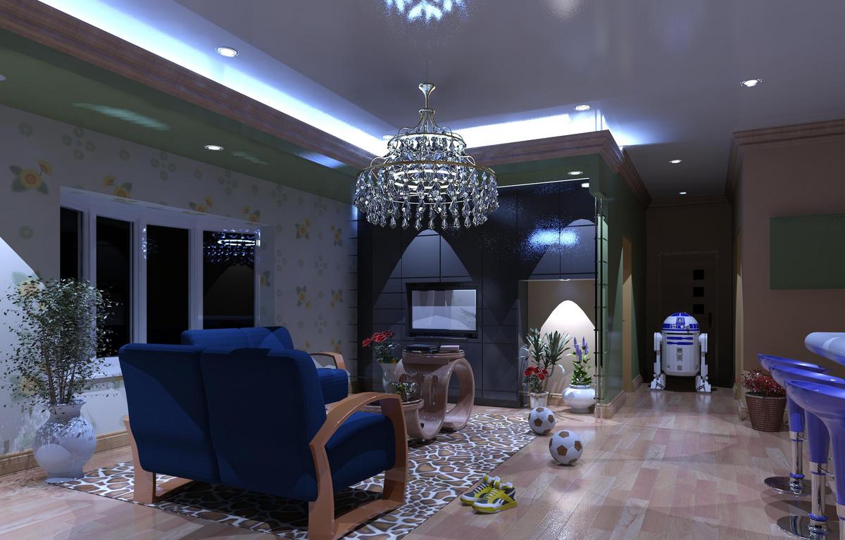 Hamada Residence,Night Render