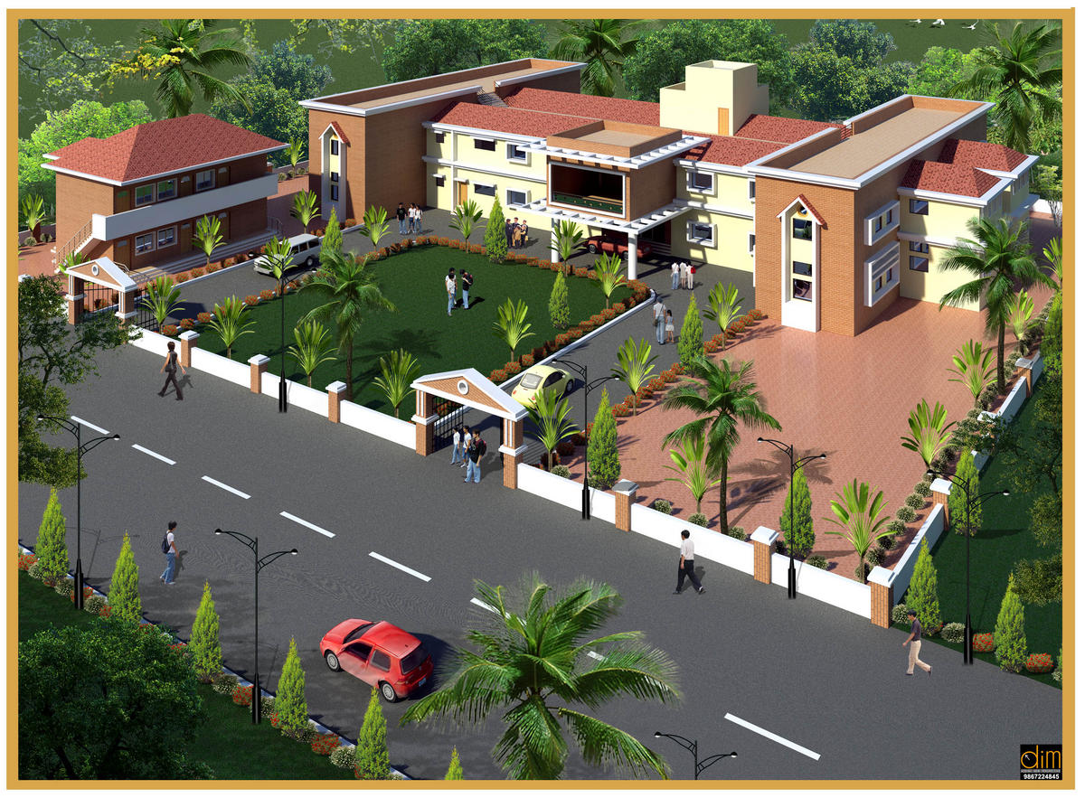 ARIAL VIEW OF SCHOOL BLDG.