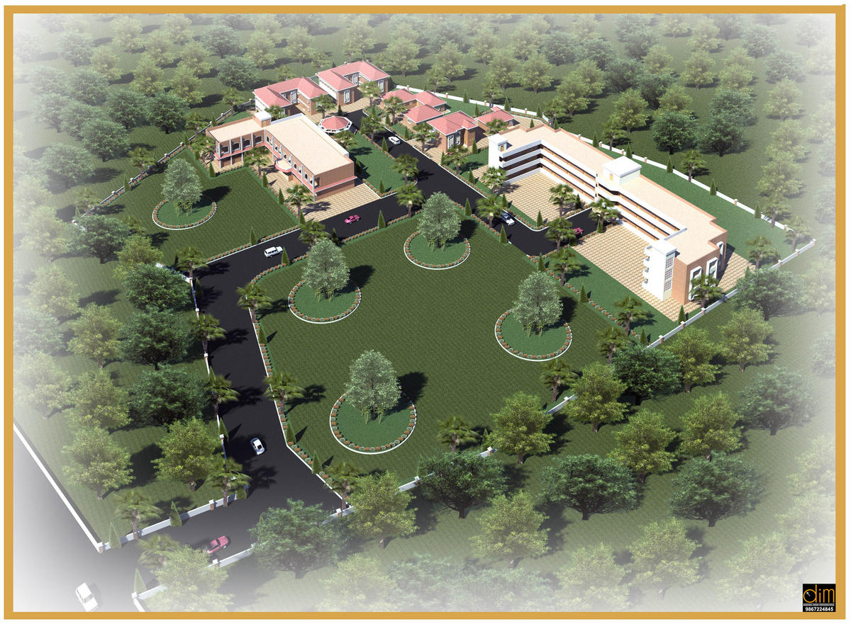 ARIAL VIEW OF SCHOOL BLDG.