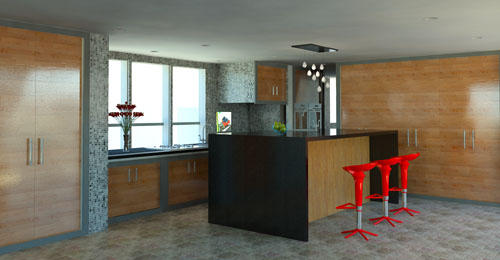 Kitchen View - Reff Residence, San Diego, CA