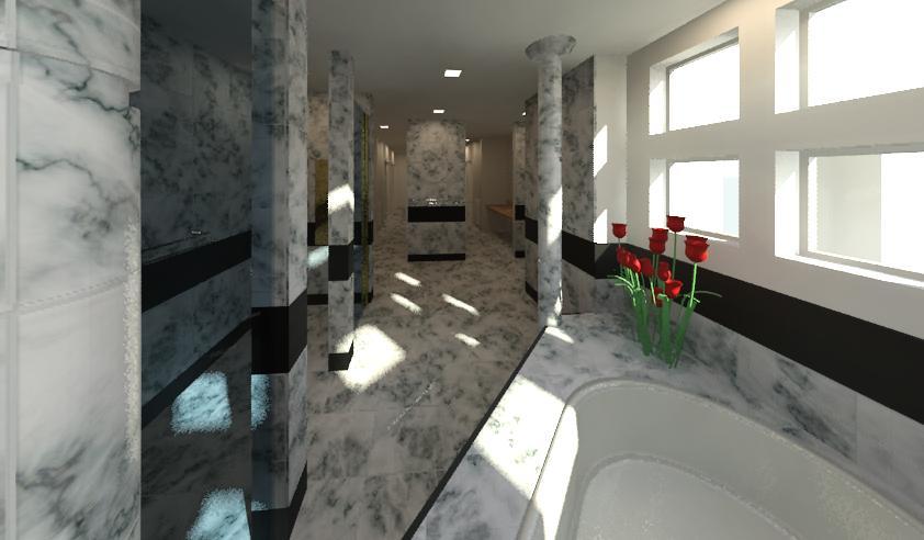 S Grand house Master Bath in Marble