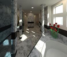 S Grand house Master Bath in Marble