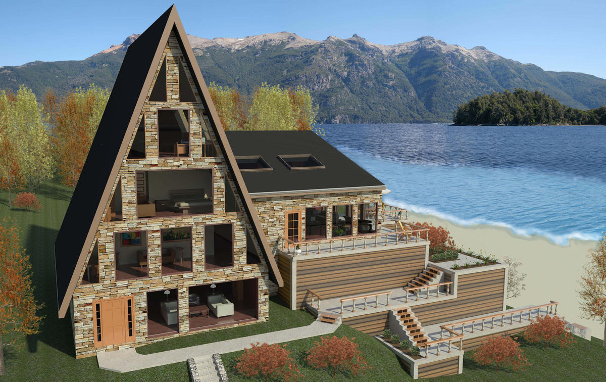 A-Frame Mountain House on a Lake