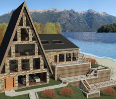 A-Frame Mountain House on a Lake