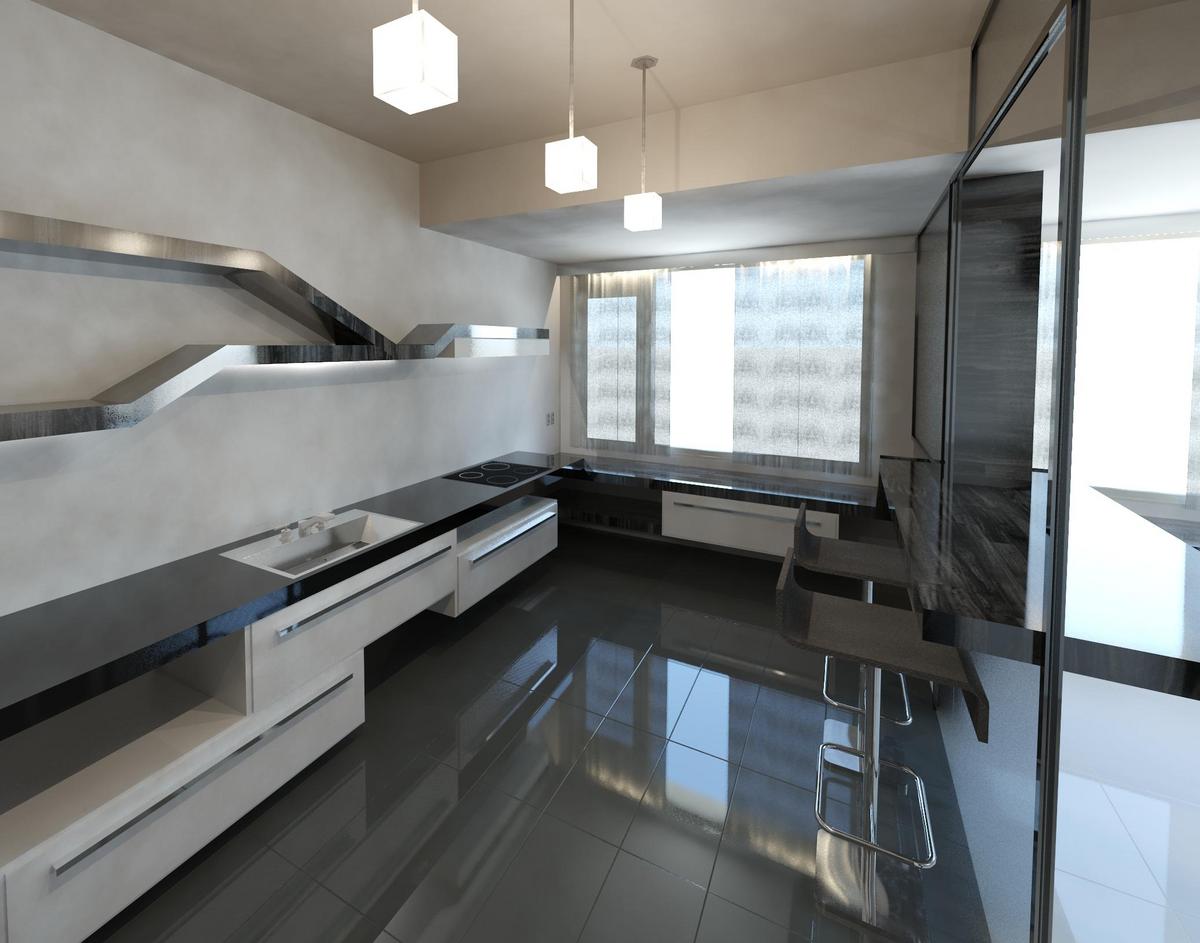 Kitchen and dinner room interior