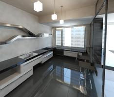 Kitchen and dinner room interior