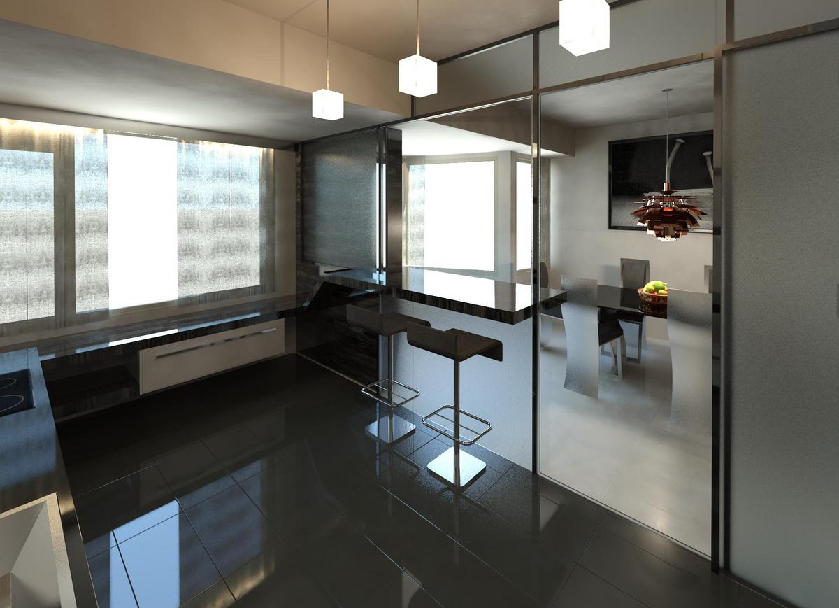 Kitchen and dinner room interior