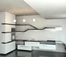 Kitchen and dinner room interior