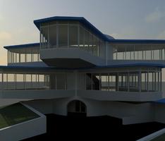 Knobb House, evening