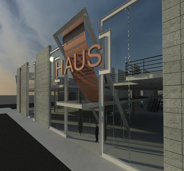 Fachada principal_ tienda por departamento "HAUS"