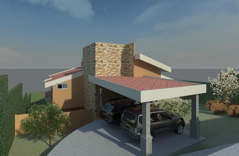 Fachada principal casa Tuscania, San Salvador.SV