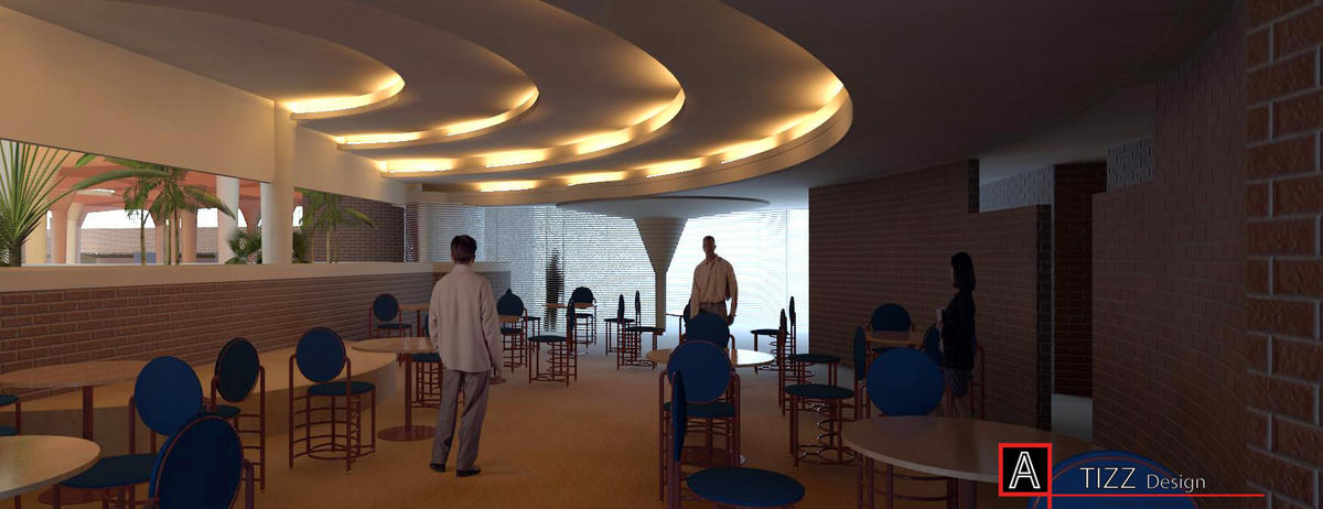 Interior view of F.Lloyd Wright's Johnson Wax