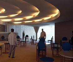 Interior view of F.Lloyd Wright's Johnson Wax