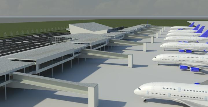 Airport exterior perspective 2