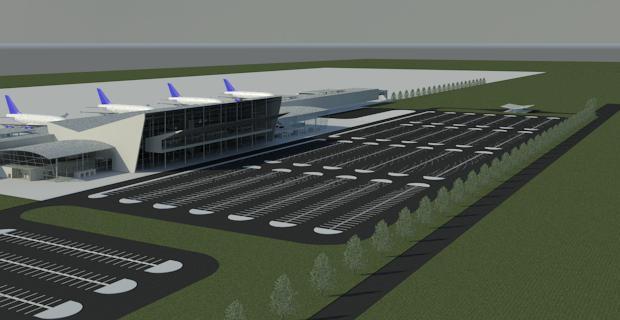 Airport exterior perspective 3