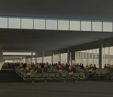 Airport interior perspective