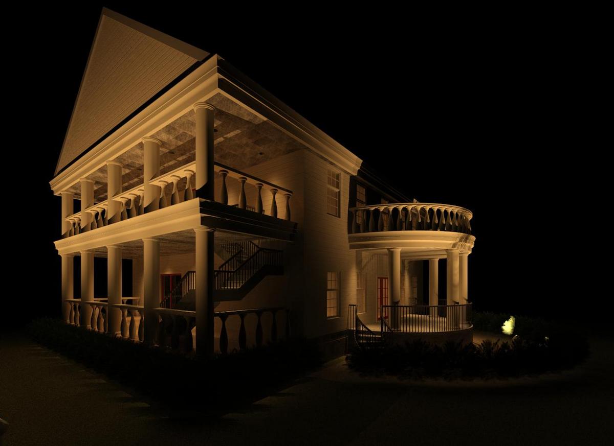 Large Colonial At Night