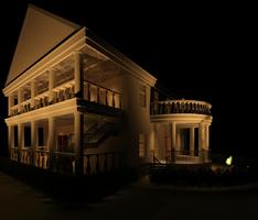 Large Colonial At Night
